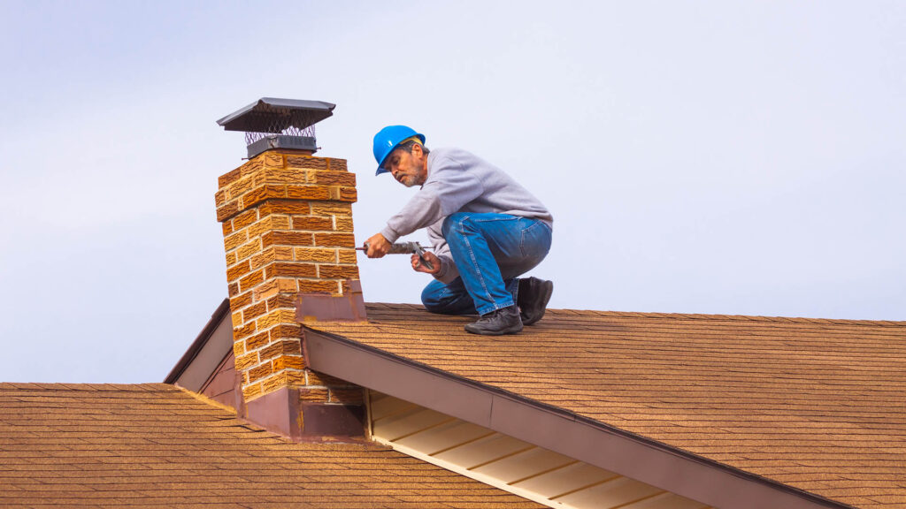 Contractor Builder with blue hardhat